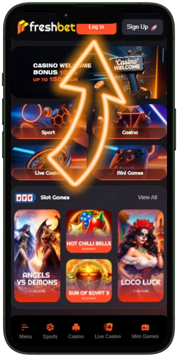 Freshbet click login